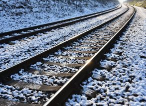 Train tracks. Beautiful shot and concept for transportation, train, travel and sunset travel.